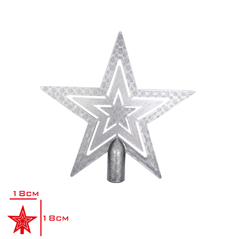 LEVA YILBASI AGAC TEPESI ICICE GUMUS 18 CM S-60