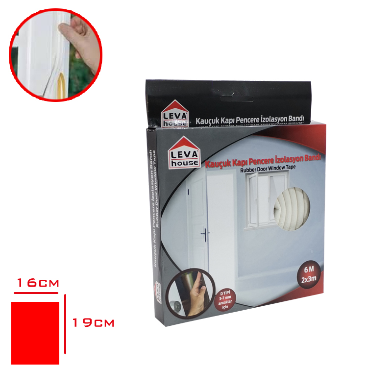 LEVA/MISTIQUE KAPI PENCERE BANDI KAUCUK D TIPI 2*3 6 MT