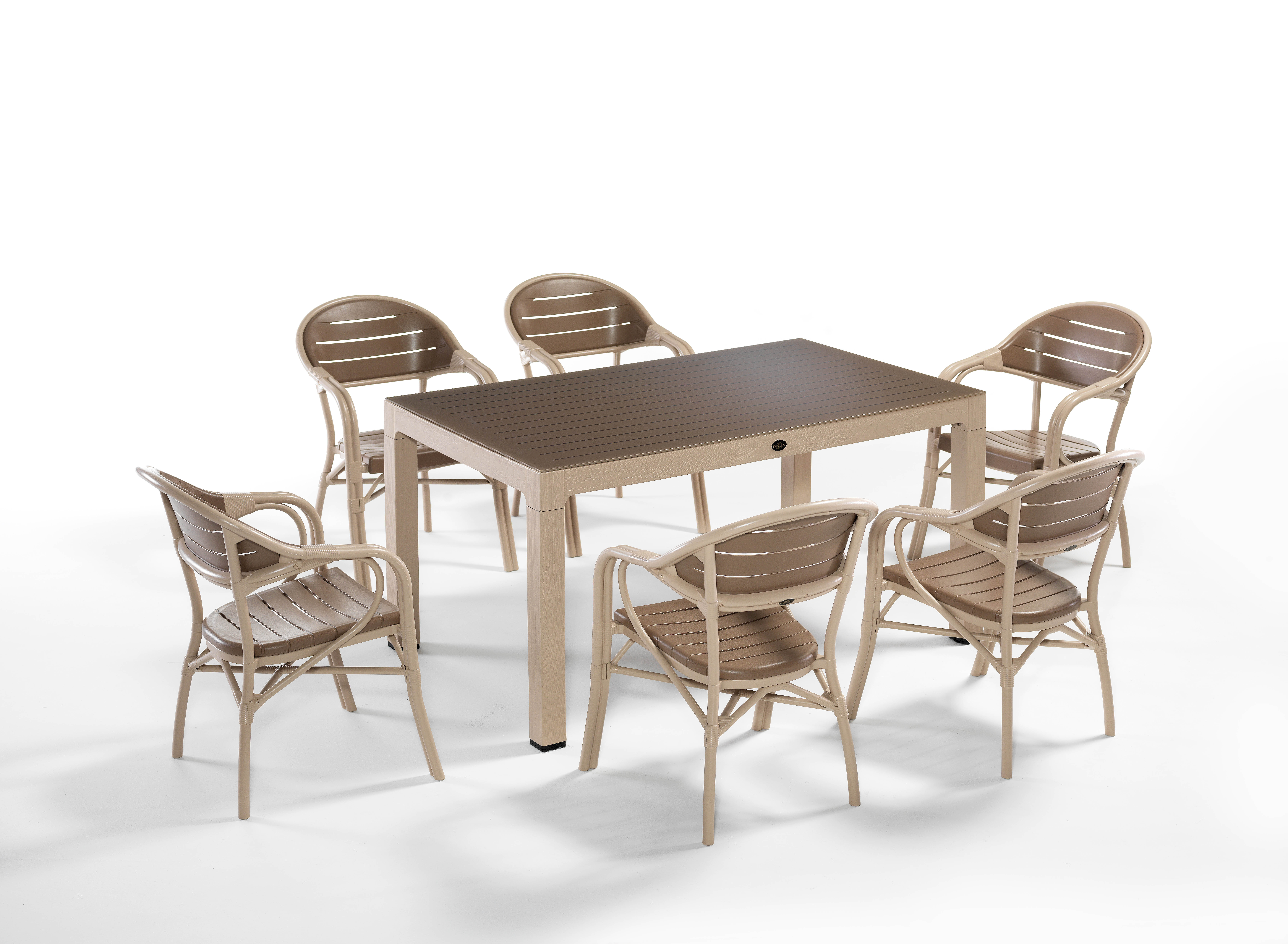 NOVUSSI BAMBOO SET CAPPUCINO / COL KAHVE 6 LI