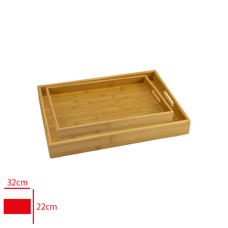 ALKAYA BAMBU TEPSI 2 LI 29*17 + 22*32 CM ALK-0134