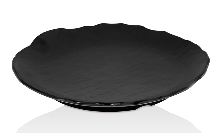 ATLAS ACIK BUFE SUNUM YUVARLAK 28 CM SIYAH MAT S792