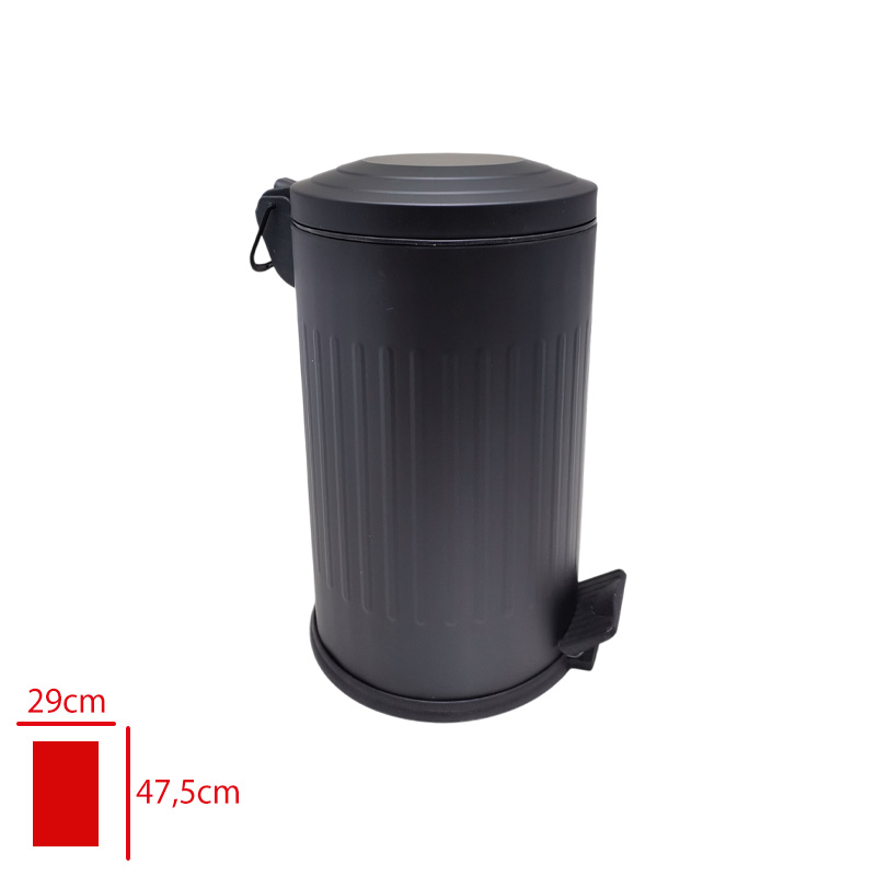 PEDALLI COP KOVASI VINTAGE GALVANIZ SIYAH 16 LT 4006S