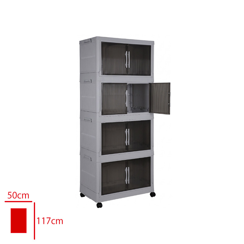 TITIZ KATLANIR DOLAP 4 LU GRI TP-756