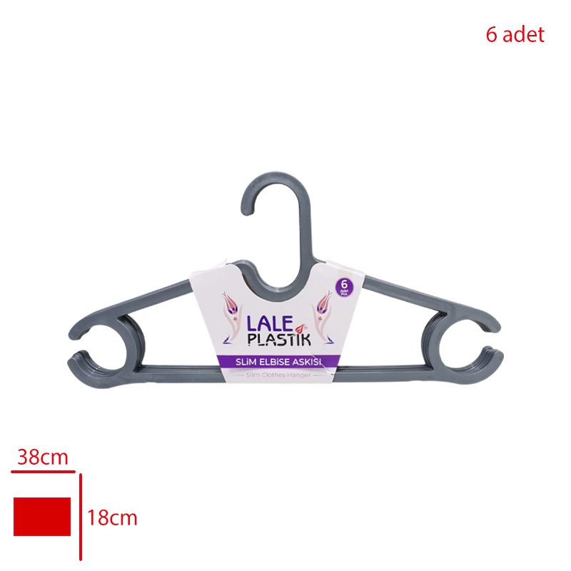 LALE ELBISE ASKISI SLIM 6 LI L-087