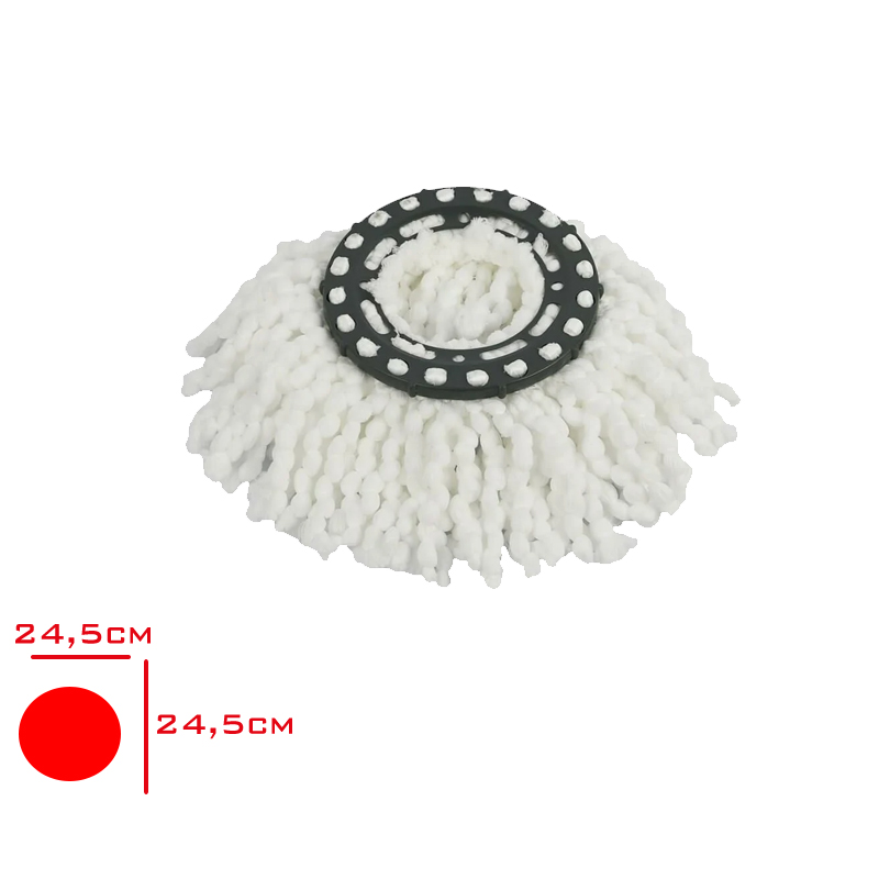 LEVA MIKROFIBER YEDEK MOP DONERLI YUVARLAK 360