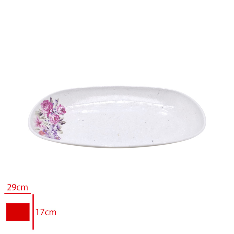 MELAMIN KAYIK TABAK CICEKLI 29 CM KOD:146-2