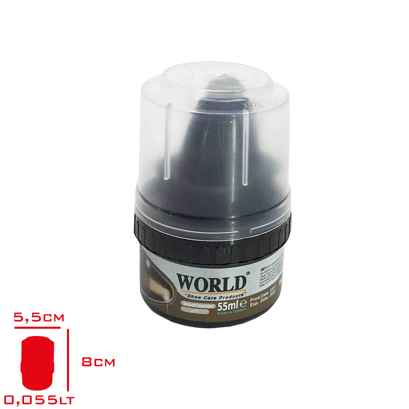 WORLD AYAKKABI BOYASI KAHVE 55 ML