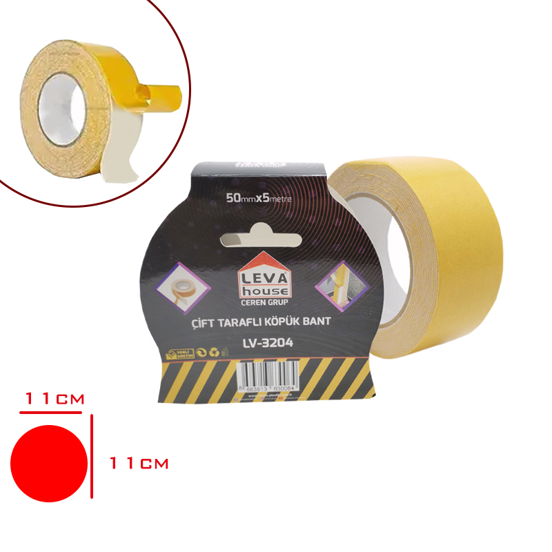 LEVA CIFT TARAFLI KOPUK BANT 50*5 MT LV-3204