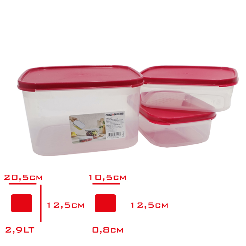 ORGANIZERS/LEVAHOUSE SAKLAMA KABI SIZDIRMAZ SMART 3 LU (2X0,80 LT+2,90 LT) ORG-417
