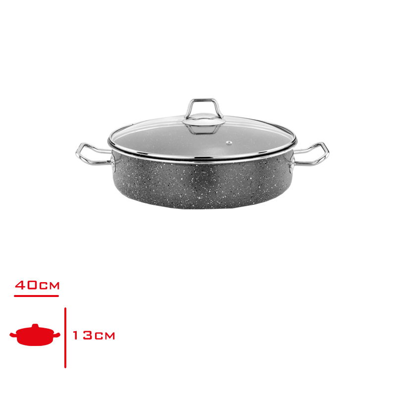 ULUTAS MAXI TENCERE BASIK GRANIT 36 CM END-BTN-003
