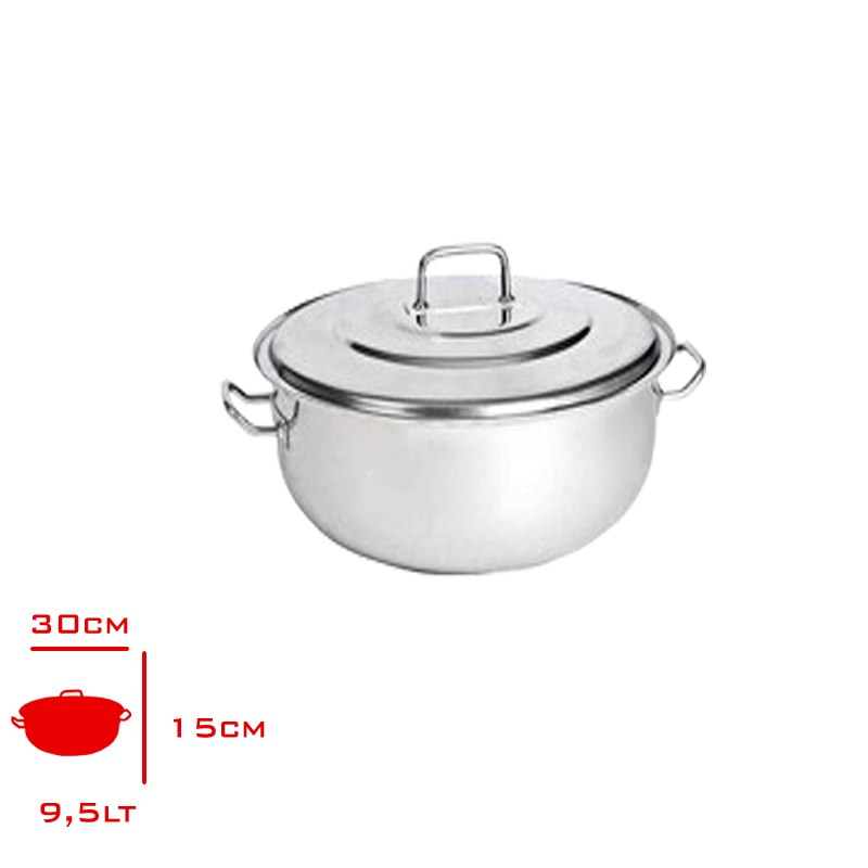 YURUK HELVANE TENCERE KAPAKLI 9,5 LT 30X15 CM 10113015