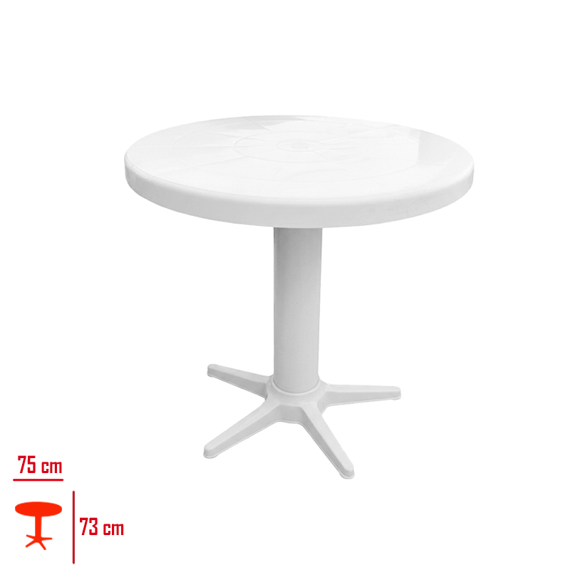 MASA 75 CM YUVARLAK BEYAZ ROSE MMB200610 GF205