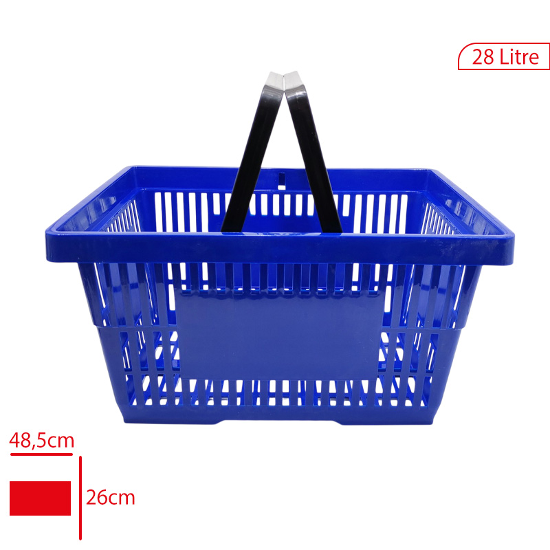 ALISVERIS EL SEPETI CIFT SAPLI 28 LT MAVI MS-04M