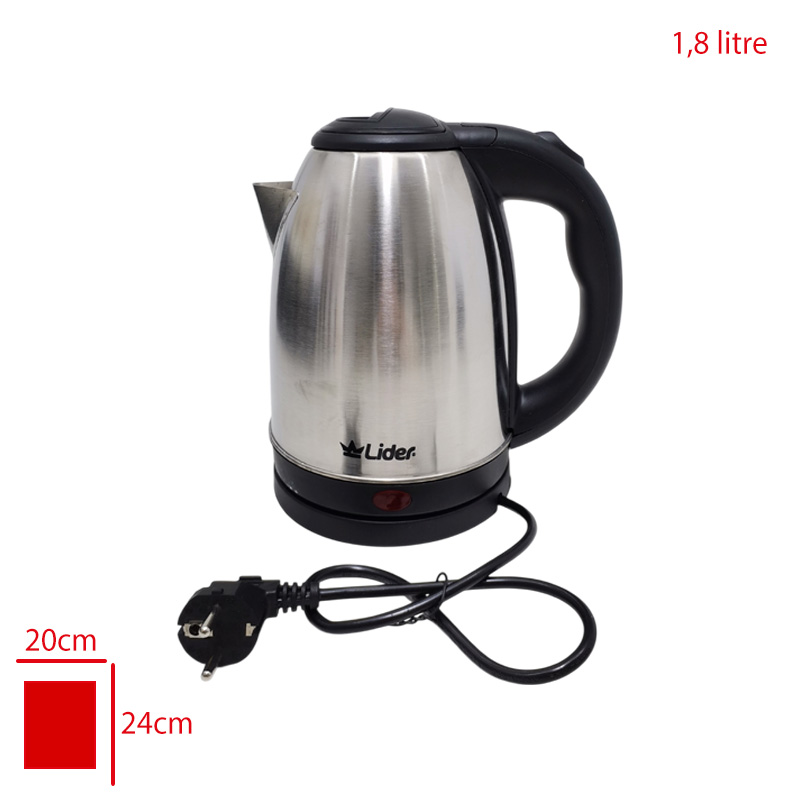 LIDER CELIK SU ISITICI KETTLE INOX 1,8 LT 1800 W / LK-91