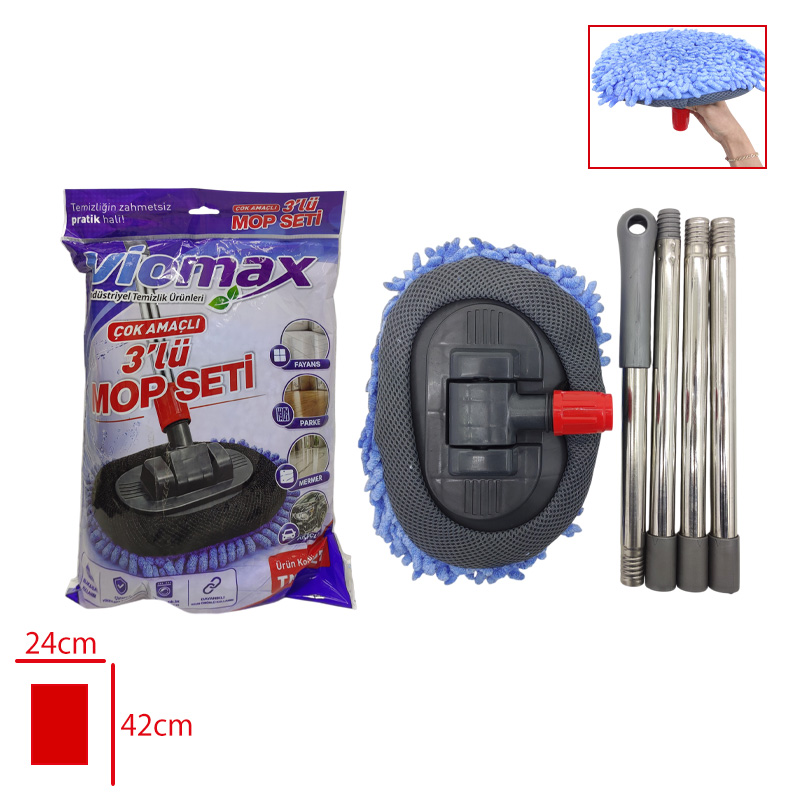 VIOMAX COK AMACLI MAKARNA MOP SETI 3 LU TM-727