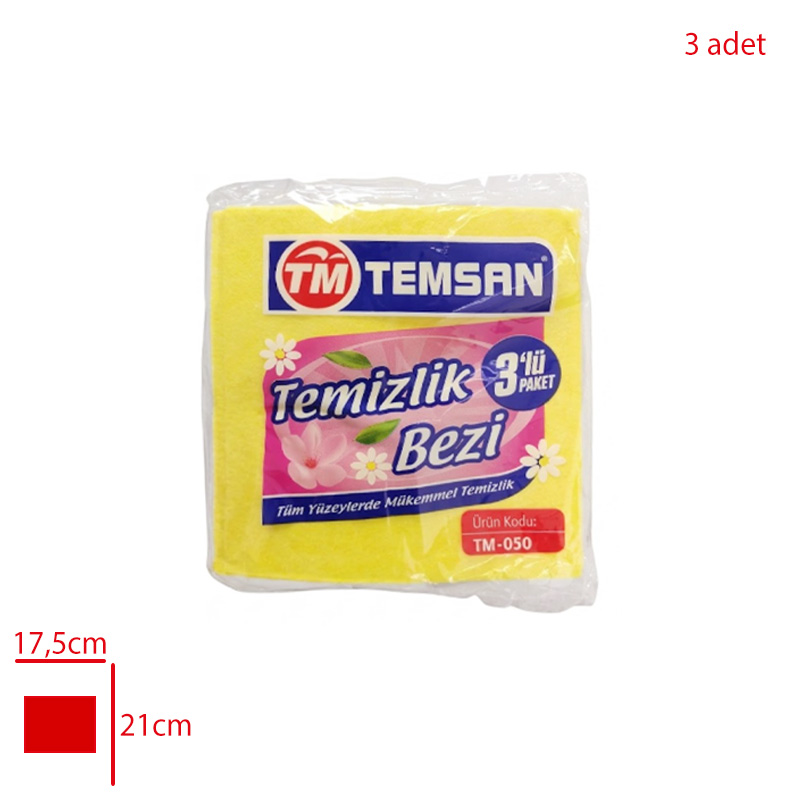 TEMSAN TEMIZLIK BEZI 3 LU TM-050