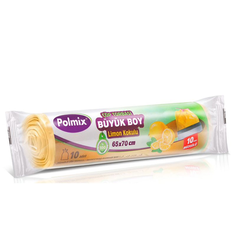POLMIX COP TORBASI BUZGULU BUYUK LIMON 10 LU 65*70 120 GR P142