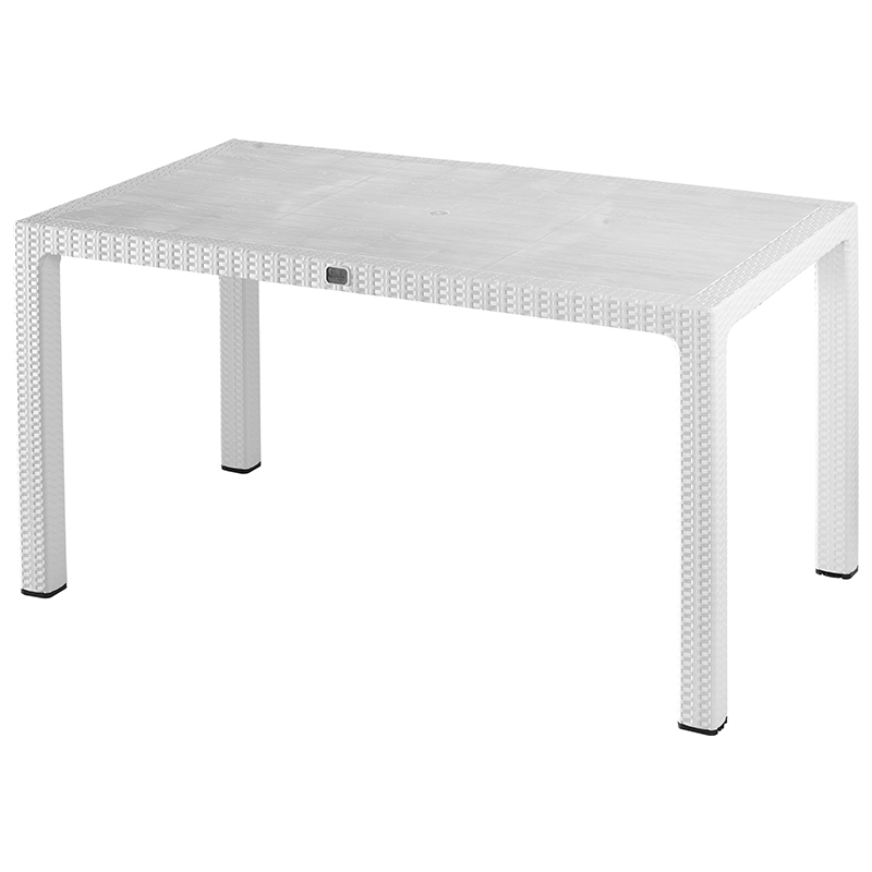 COMFORT MASA BEGONYA RATTAN 90*150 CAMSIZ BEYAZ CT065