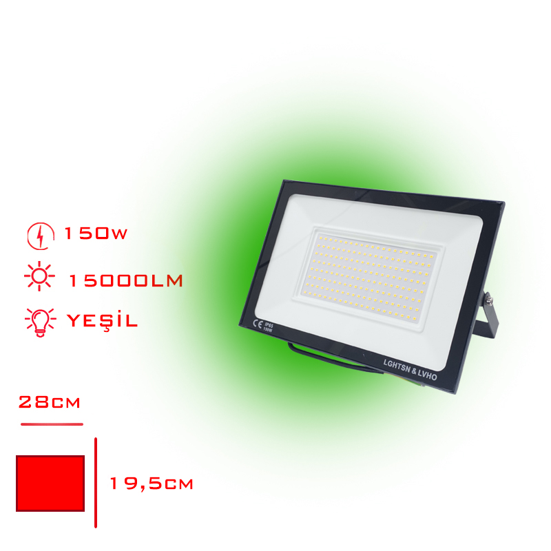 LEVA PROJEKTOR LED SLIM 150W YESIL ISIK LV-3149 / G