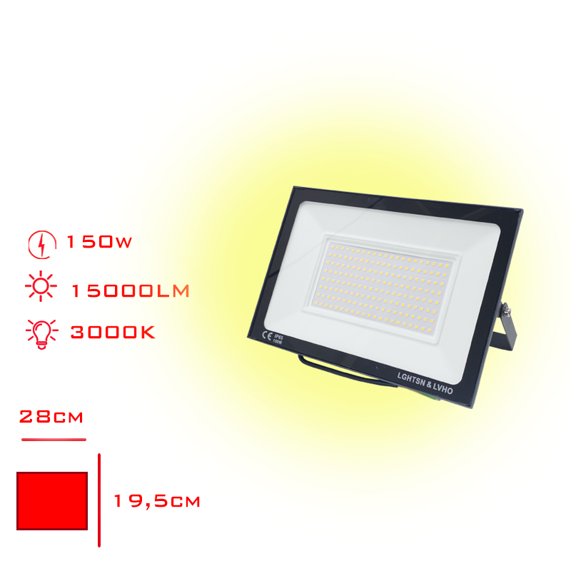 LEVA PROJEKTOR LED SLIM 150W SARI ISIK LV-3149 / 3