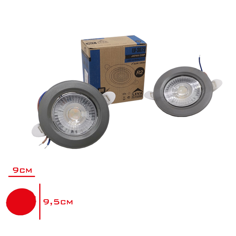 LEVA SIVA ALTI DOWNLIGHT SPOT 3IN1 ISIK GRI CERCEVE 2 LI 6W LV-3073 / 3IN1G
