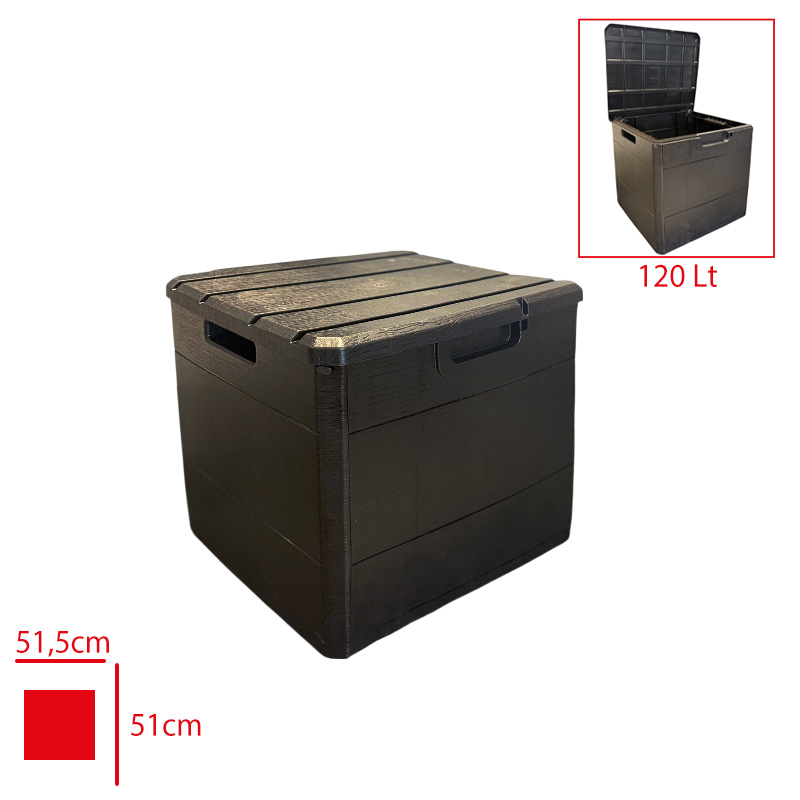 LEVA BAHCE SANDIGI 120 LT SIYAH