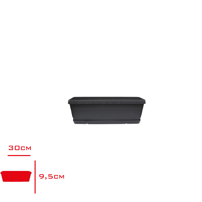 POLIWORK BALKON SAKSI MANOLYA 30 CM ANTRASIT MB-30AN