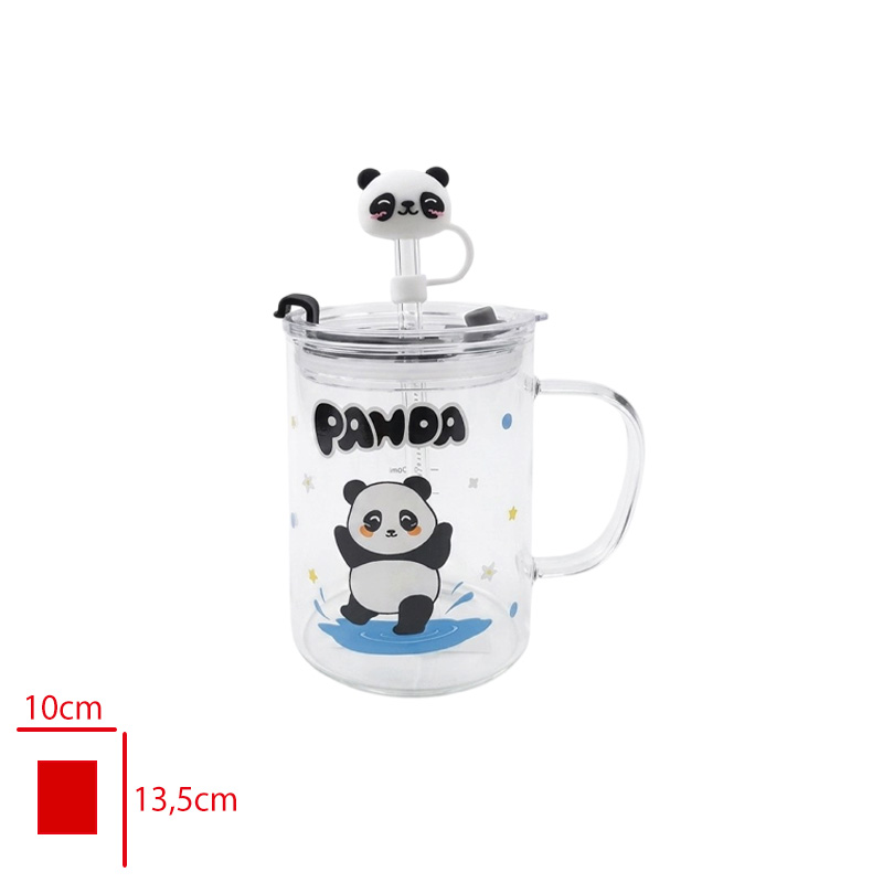 CAM PIPETLI BARDAK PANDA TEMALI KYR-5659