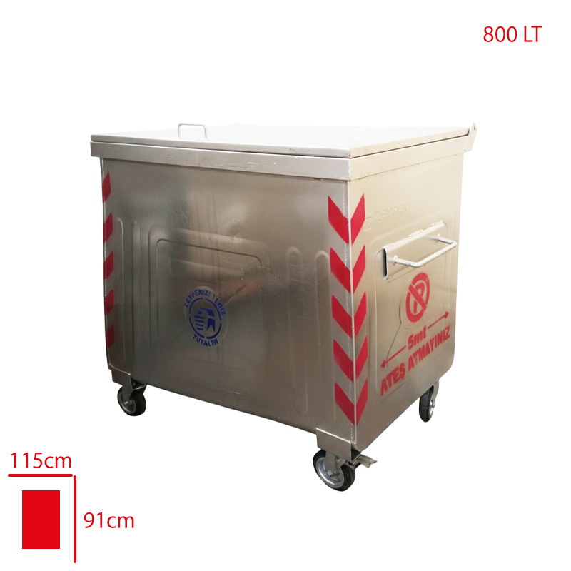 ZEYREK GALVANIZ KONTEYNER 800 LITRE