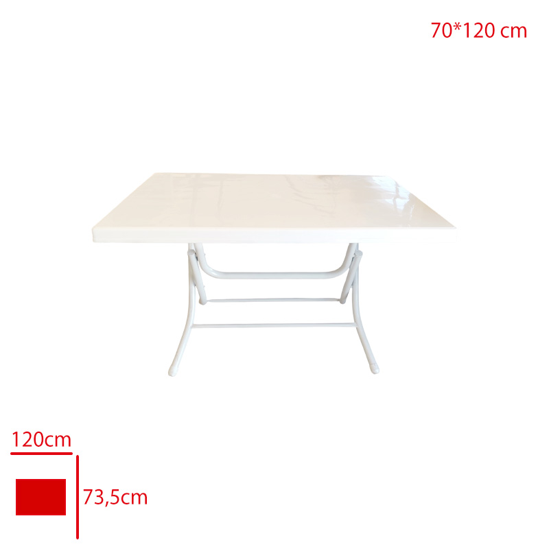 SIESTA MASA 70X120 KATLANIR METAL AYAK BEYAZ 196