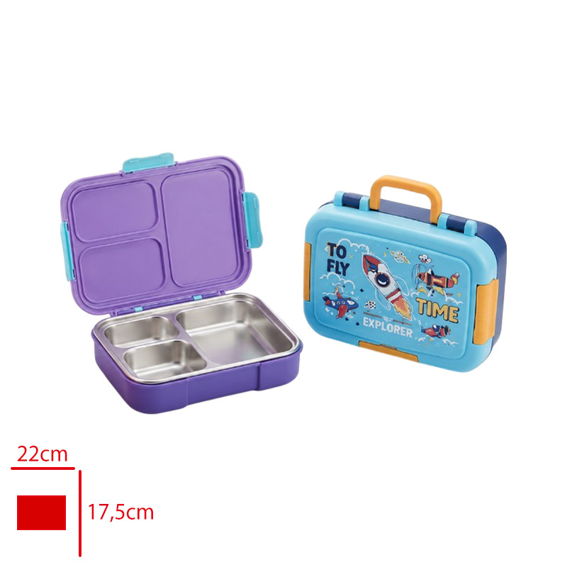 LEVA LUNCH BOX PASLANMAZ CELIK 3 BOLMELI LV-30011