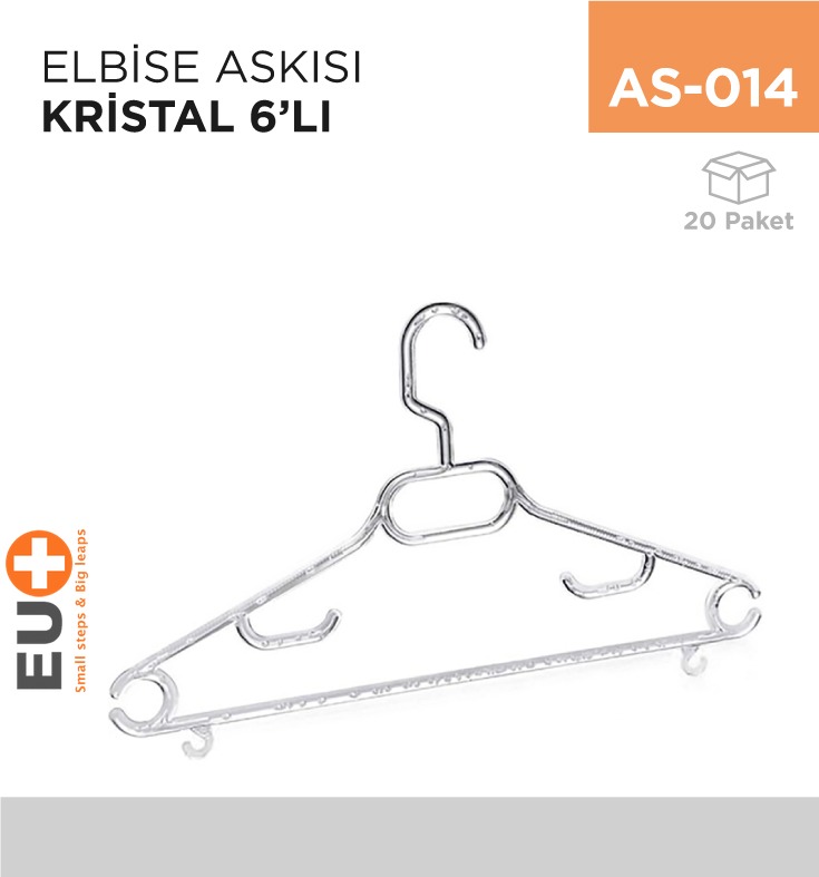 ELBİSE ASKISI KRİSTAL ORKİDE 6LI