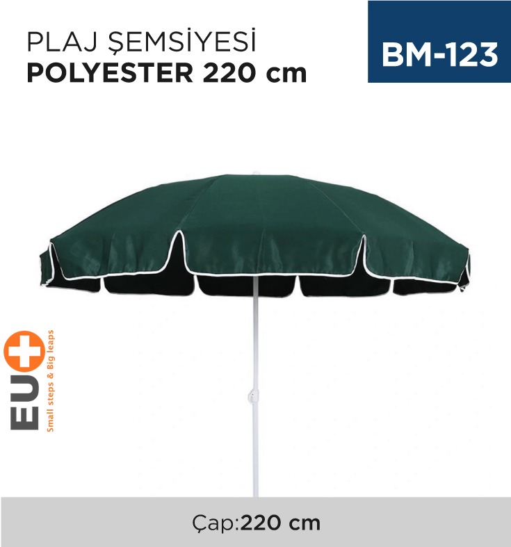 PLAJ ŞEMSİYESİ POLYESTER ÇAP:220 CM