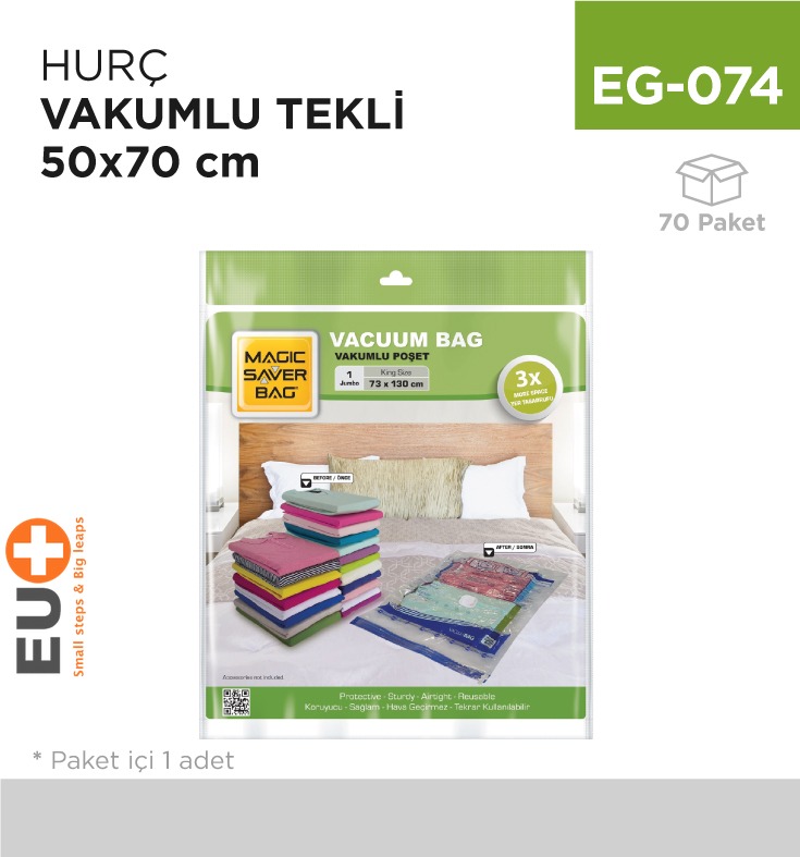 HURÇ VAKUMLU TEKLİ 50 CM*70 CM (L)