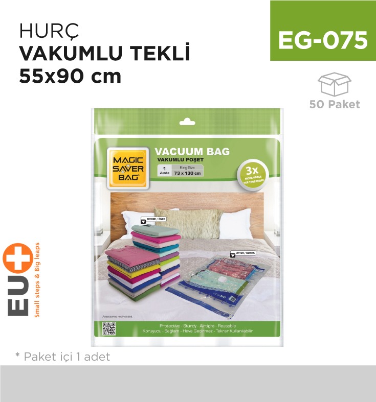 HURÇ VAKUMLU TEKLİ 55 CM*90 CM (XL)