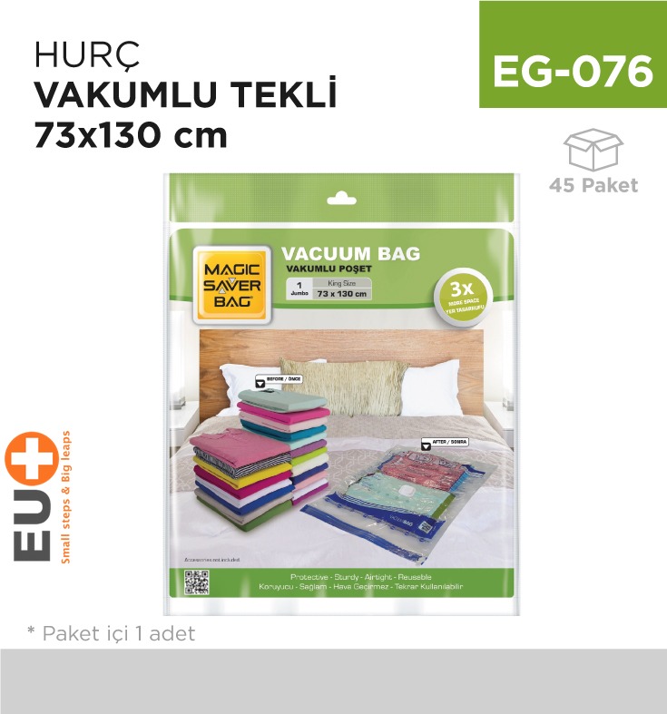 HURÇ VAKUMLU TEKLİ 73 CM*130 CM (JUMBO)