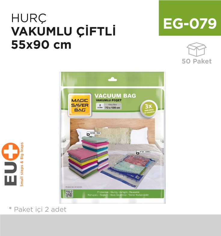 HURÇ VAKUMLU 2Lİ 55 CM*90 CM ( XL)