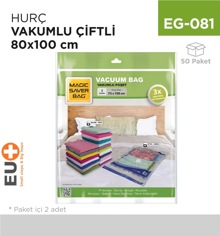 HURÇ VAKUMLU 2Lİ 80 CM*100 CM (XXL)