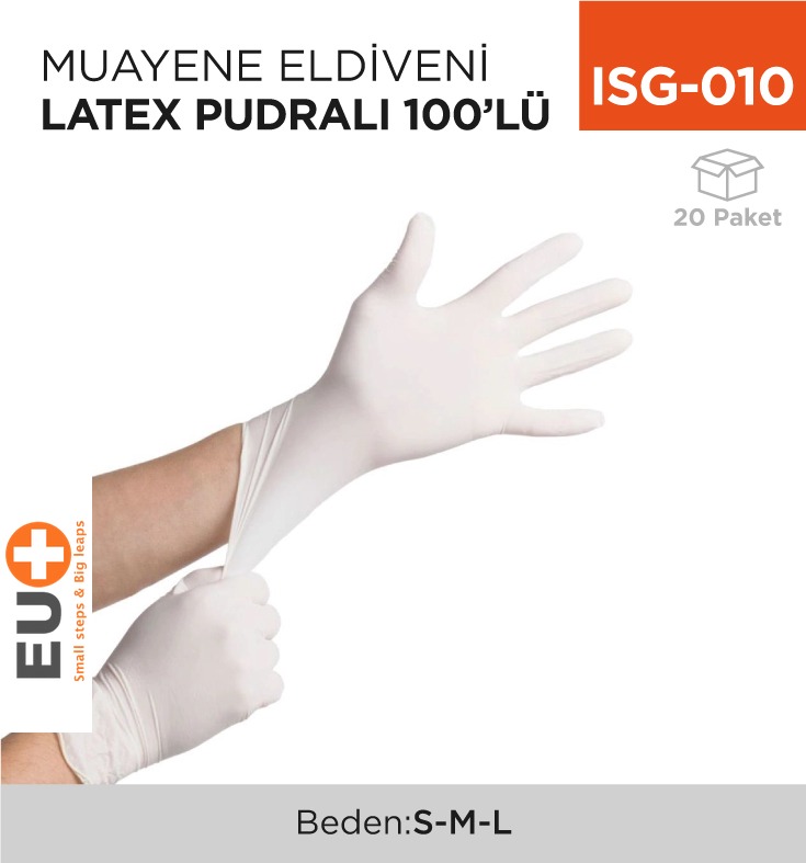 MUAYENE ELDİVENİ LATEX PUDRALI 100LÜ