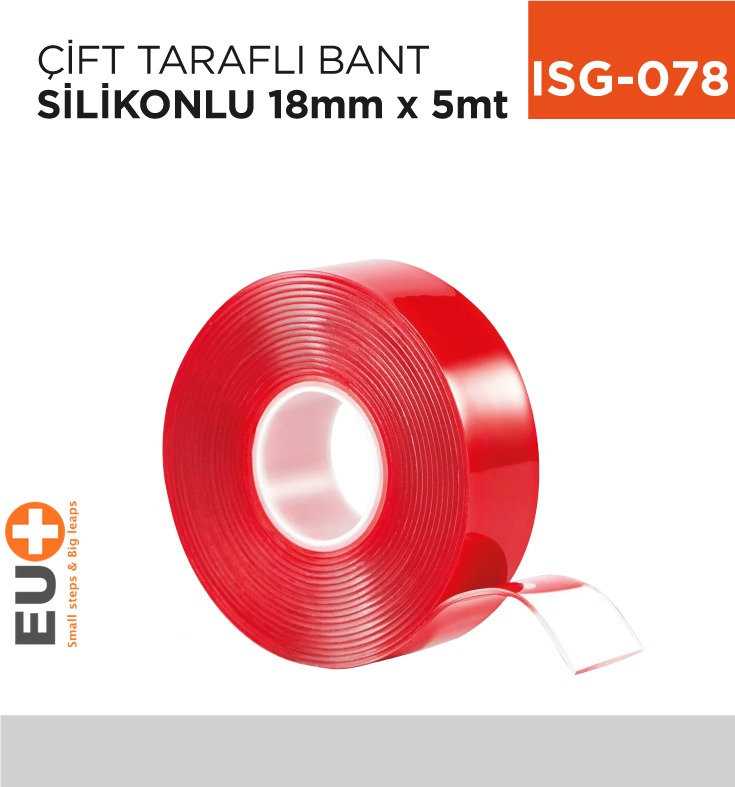 ÇİFT TARAFLI BANT SİLİKONLU 18 MM*5 MT