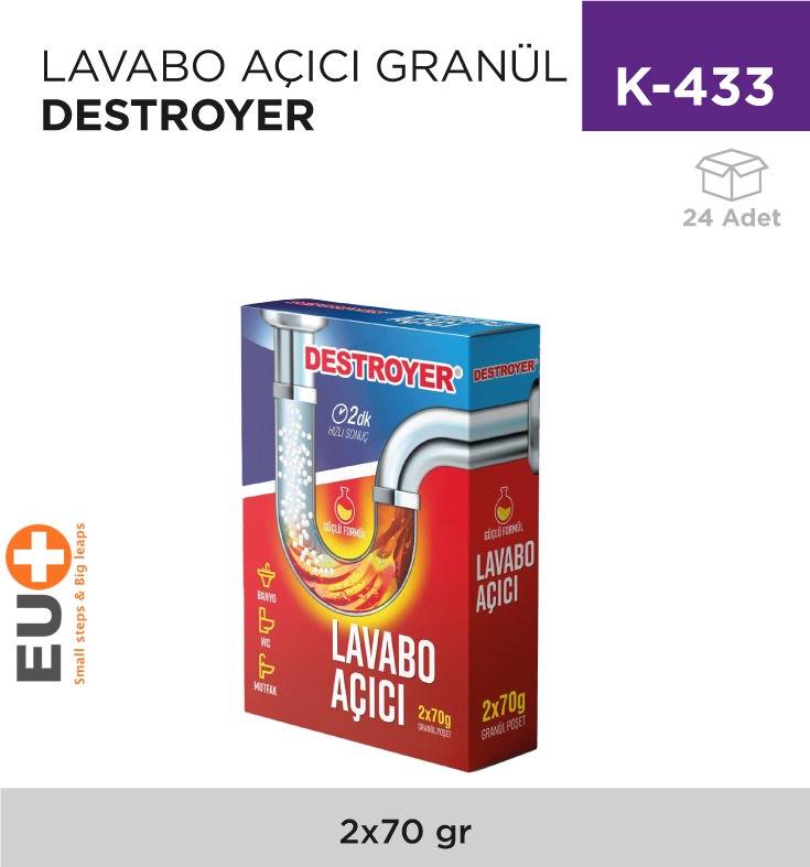 LAVABO AÇICI GRANÜL DESTROYER 2*70 GR
