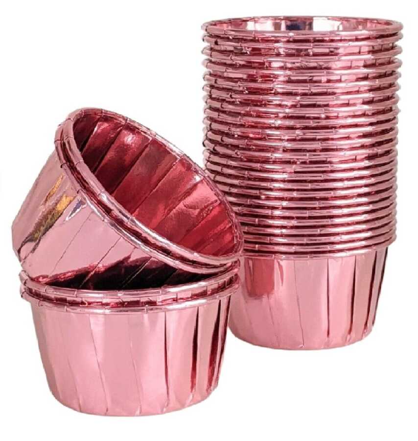 Muffin Kek Kapsülü Rose Gold 25'li