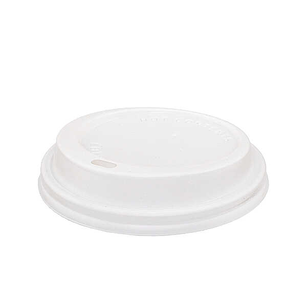 8-9 oz Plastik Sıcak İçecek Kapağı Beyaz
