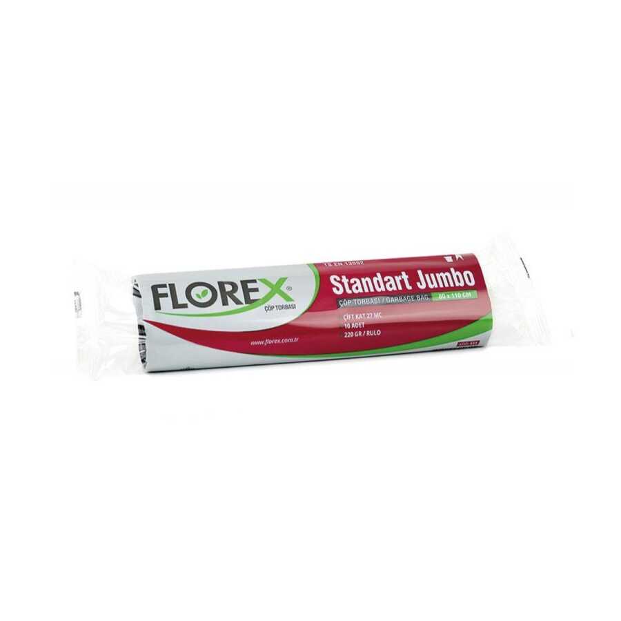Florex Standart Jumbo Boy Siyah Çöp Torbası 80x110 cm - 200 gr