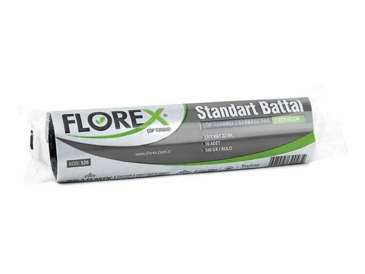 Florex Standart Battal Boy Siyah Çöp Torbası 72x95 cm 140 gr