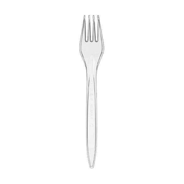 Yeni Lüks Plastik Şeffaf Çatal 50'li 3,8 gr