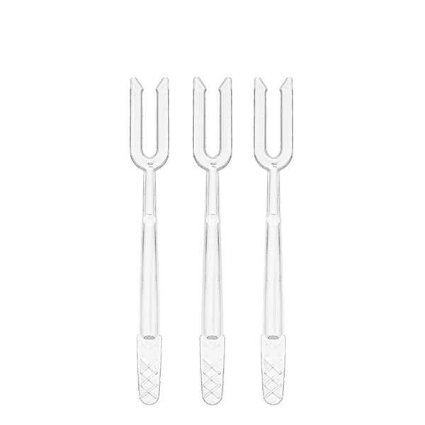 Plastik Cips Çatalı 8 cm Şeffaf