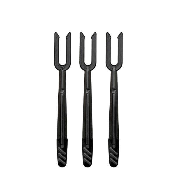 Plastik Cips Çatalı 8 cm Siyah