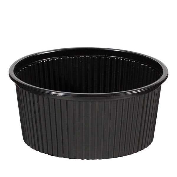16 oz Siyah Plastik Çorba Kasesi 50'li (Kapak Hariç)
