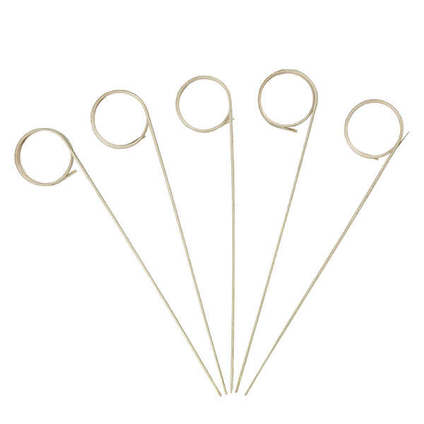 Dekoratif Yuvarlak Bambu Kürdan 12 cm